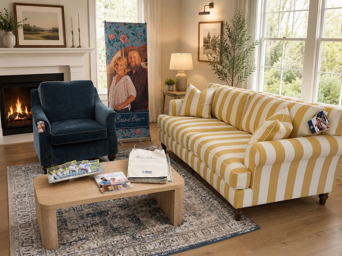 Living room set on the 82 Outlet showroom floor in Indianola, Mississippi